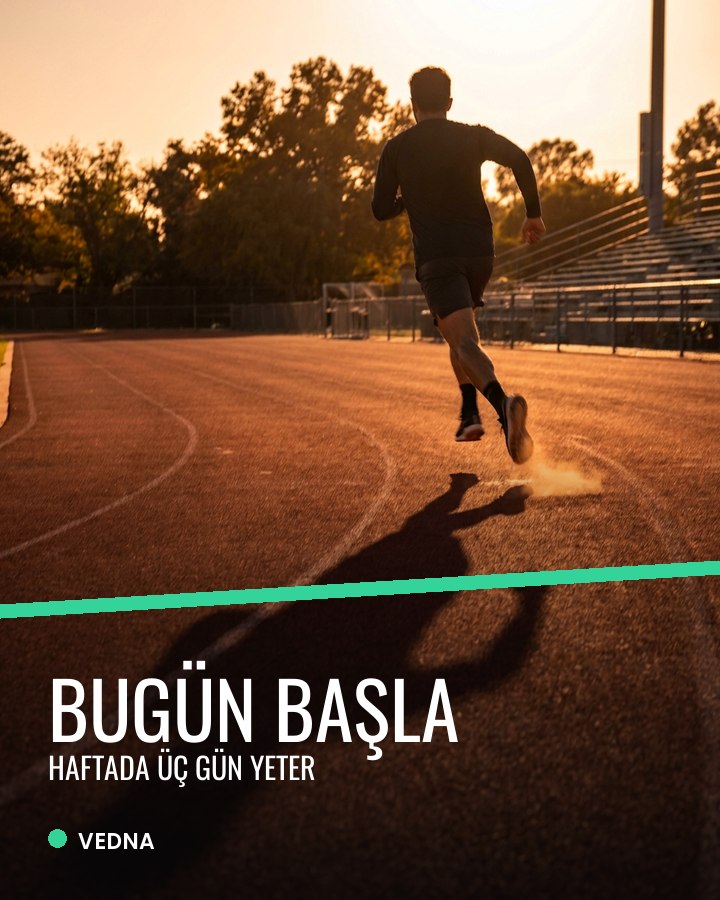 Spor, fitness için VEDNA'nın hazırladığı örnek gönderi tasarımı